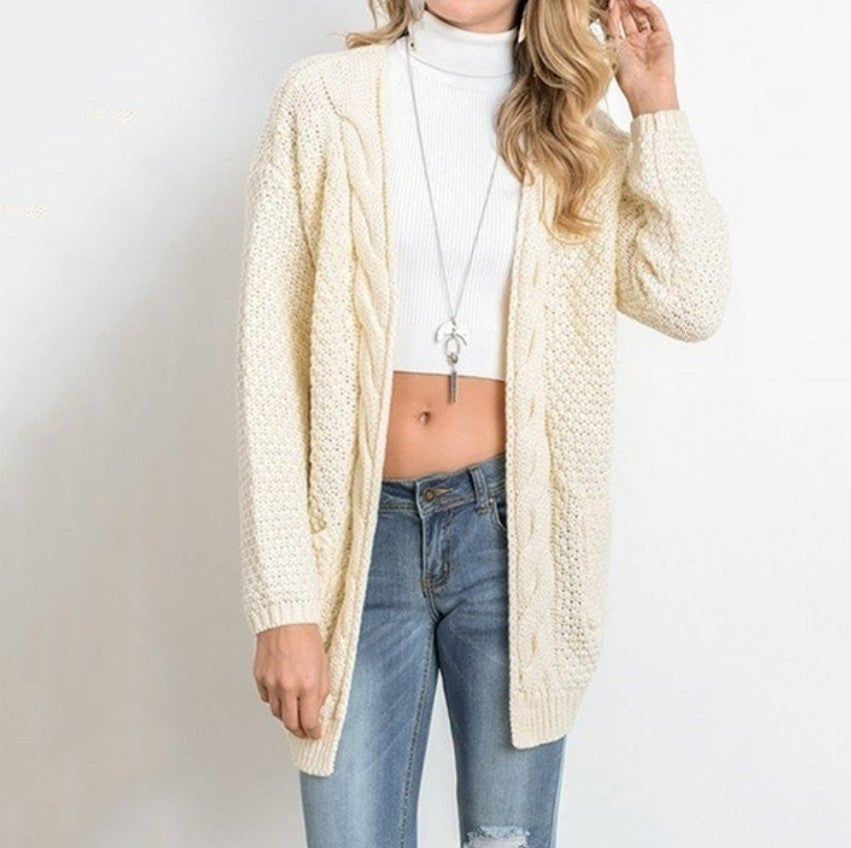 Damen Strickjacke in offener Form mit oversized Schnitt Krohn-e