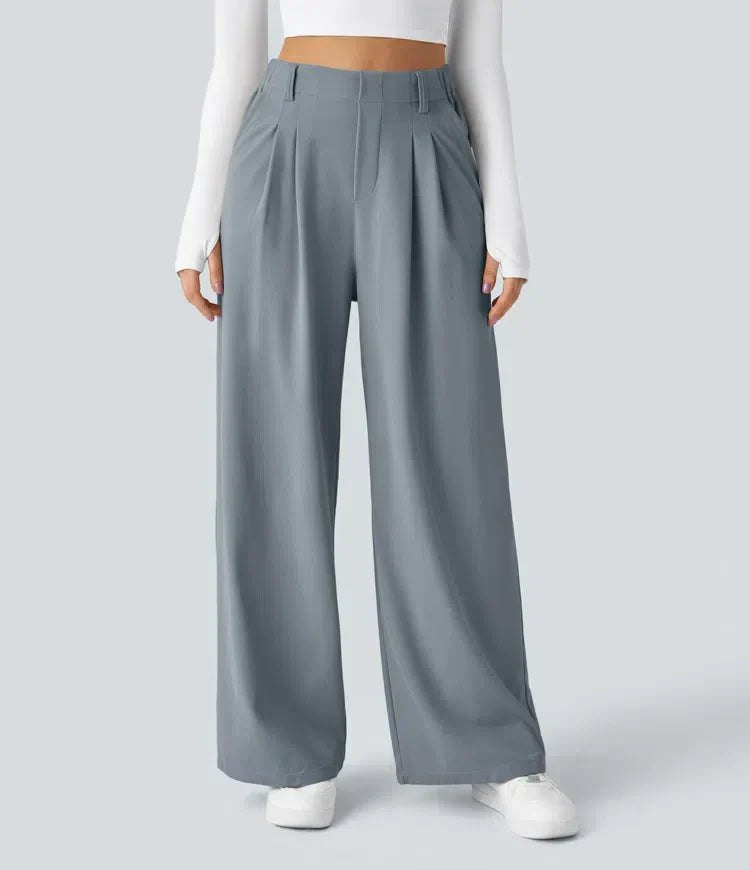 Damen-Waffelhose mit weitem Bein, Modell Lena