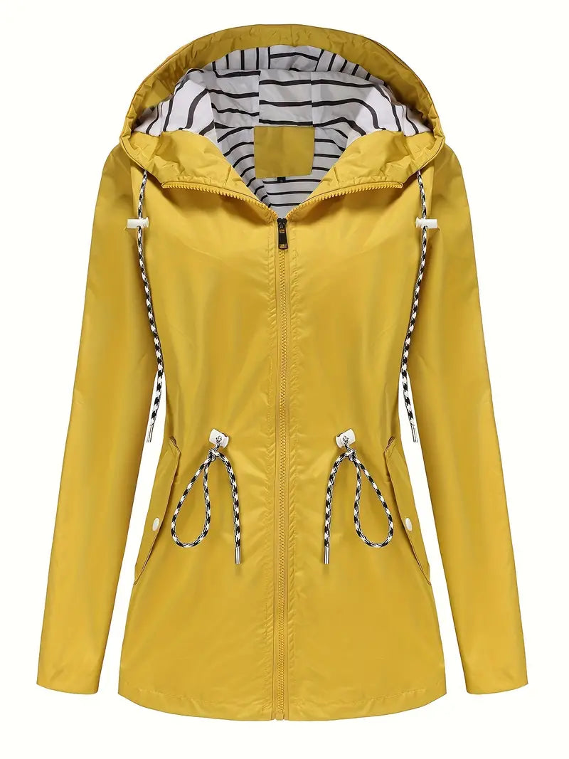 Krohn-e | Regenjacke - Wasserdicht mit Kapuze - Verstellbare Passform - Praktische Taschen