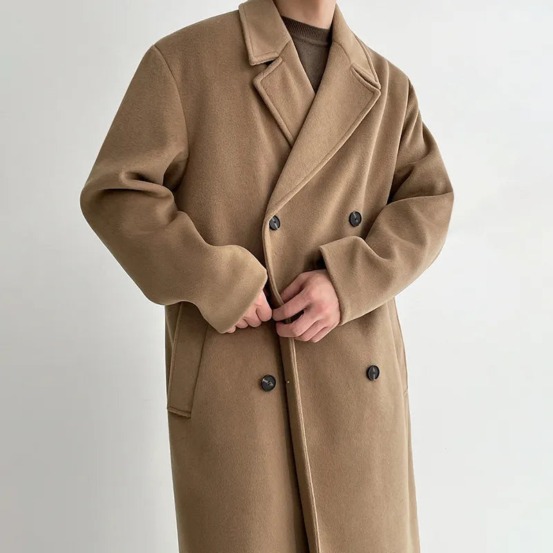 Krohn-e | Halb Langer Herrenmantel für Herbst und Winter