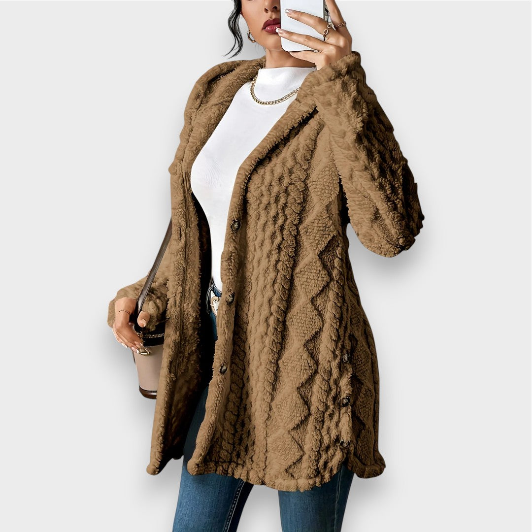 Krohn-e | Plüsch-Hoodie-Cardigan-Pullover