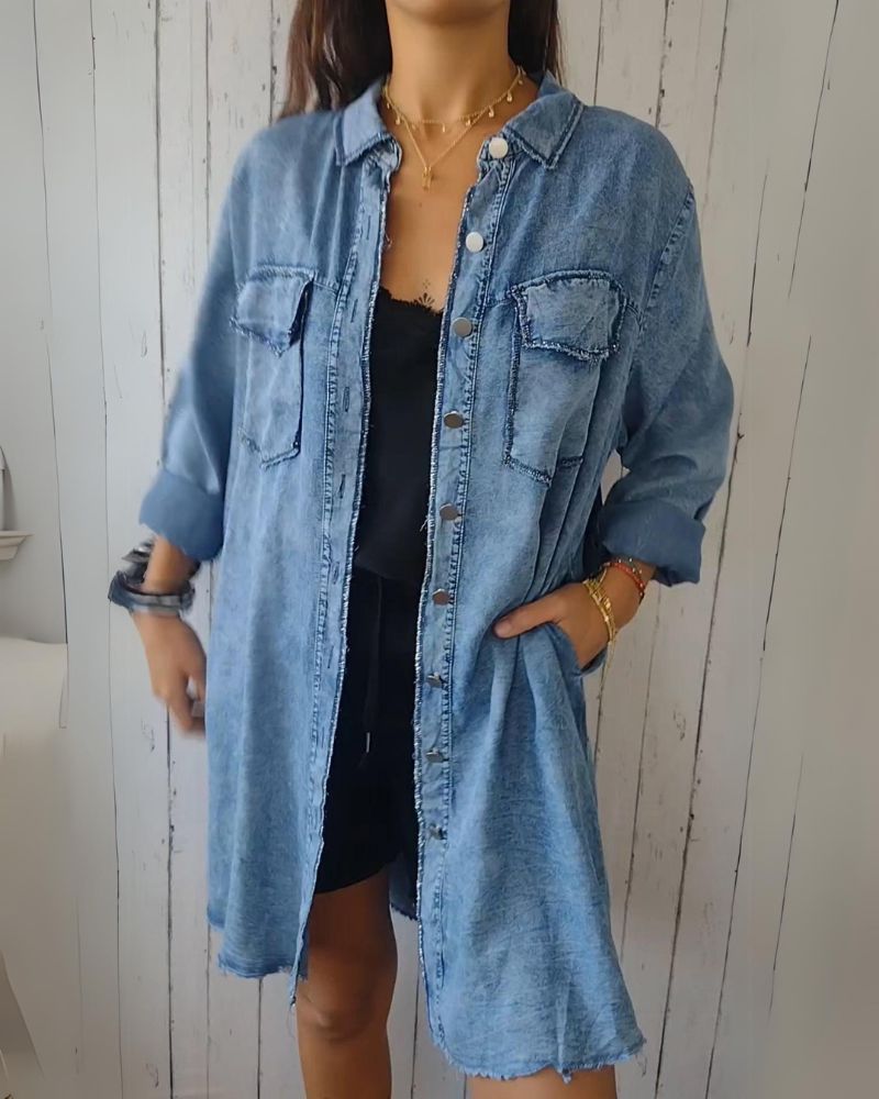 Krohn-e | Bequemes Denim Overhemdjacke