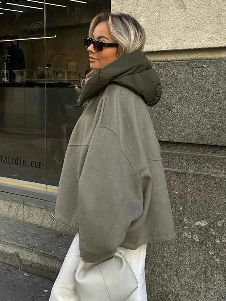 Krohn-e | Übergröße gesteppter Hoodie