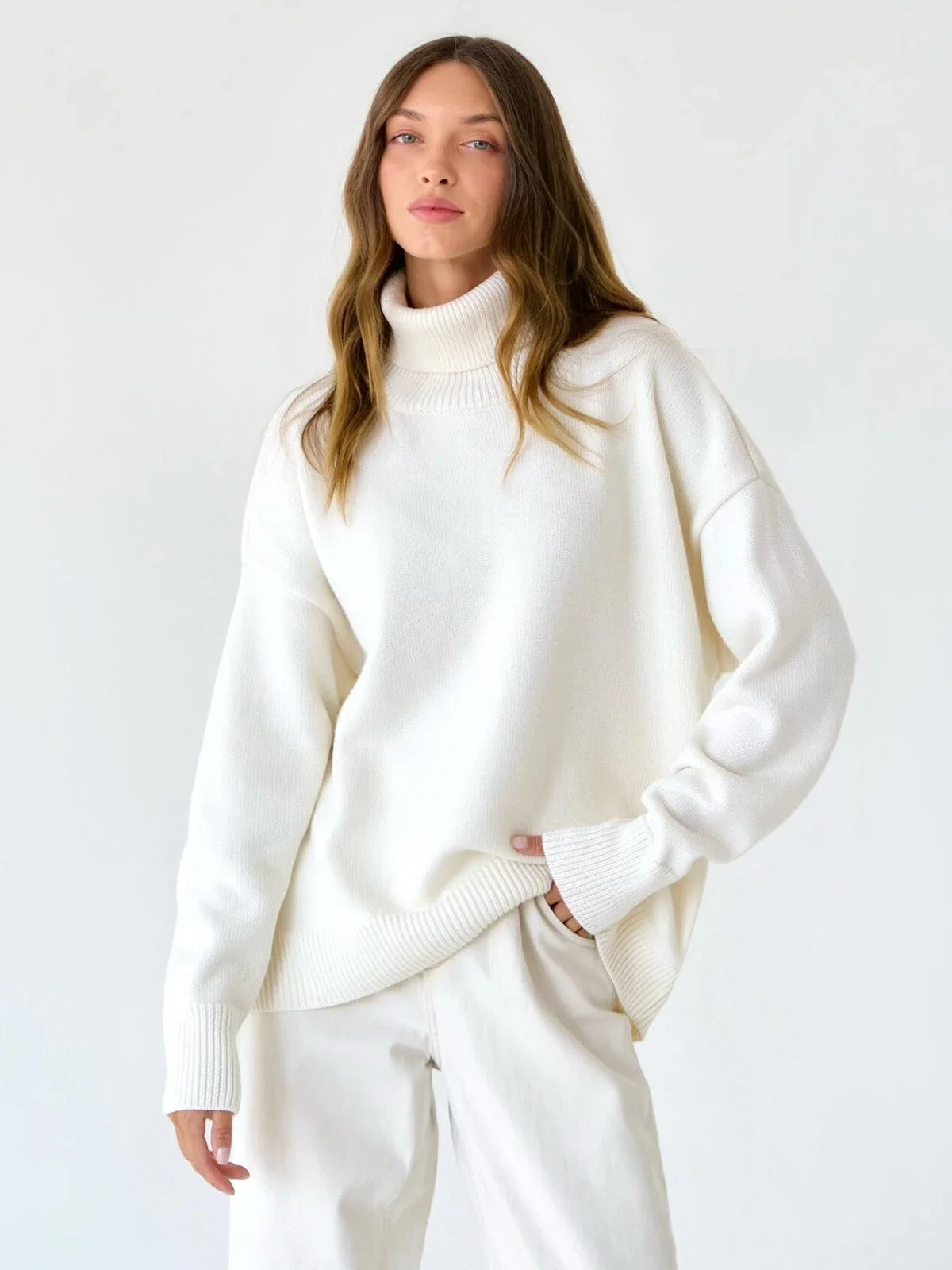 Krohn-e | Kuscheliger Oversize-Pullover mit Rollkragen