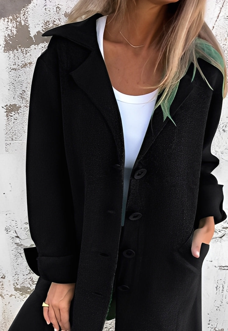 Krohn-e | Lässiger langer Strickmantel für Frauen
