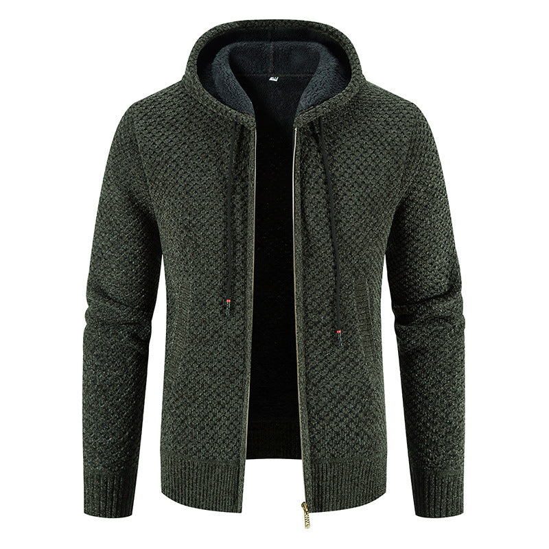 Krohn-e | Stilvoller Kapuzen-Cardigan für Männer