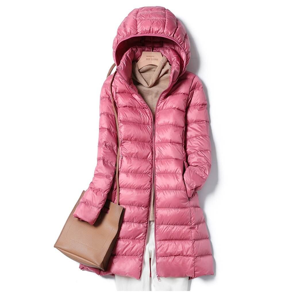 Krohn-e | Ultralichte Damen Winterjacke Mit Abnehmbarem Kapuzen