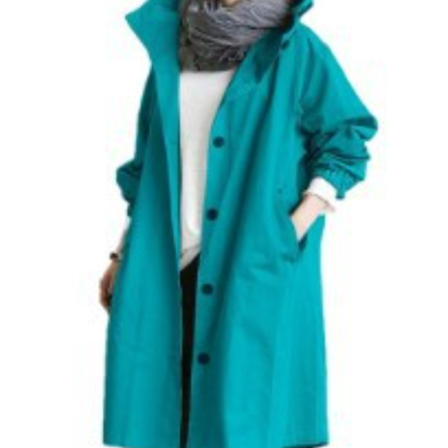 Krohn-e | stilvolle lange Damenjacke mit Kapuze