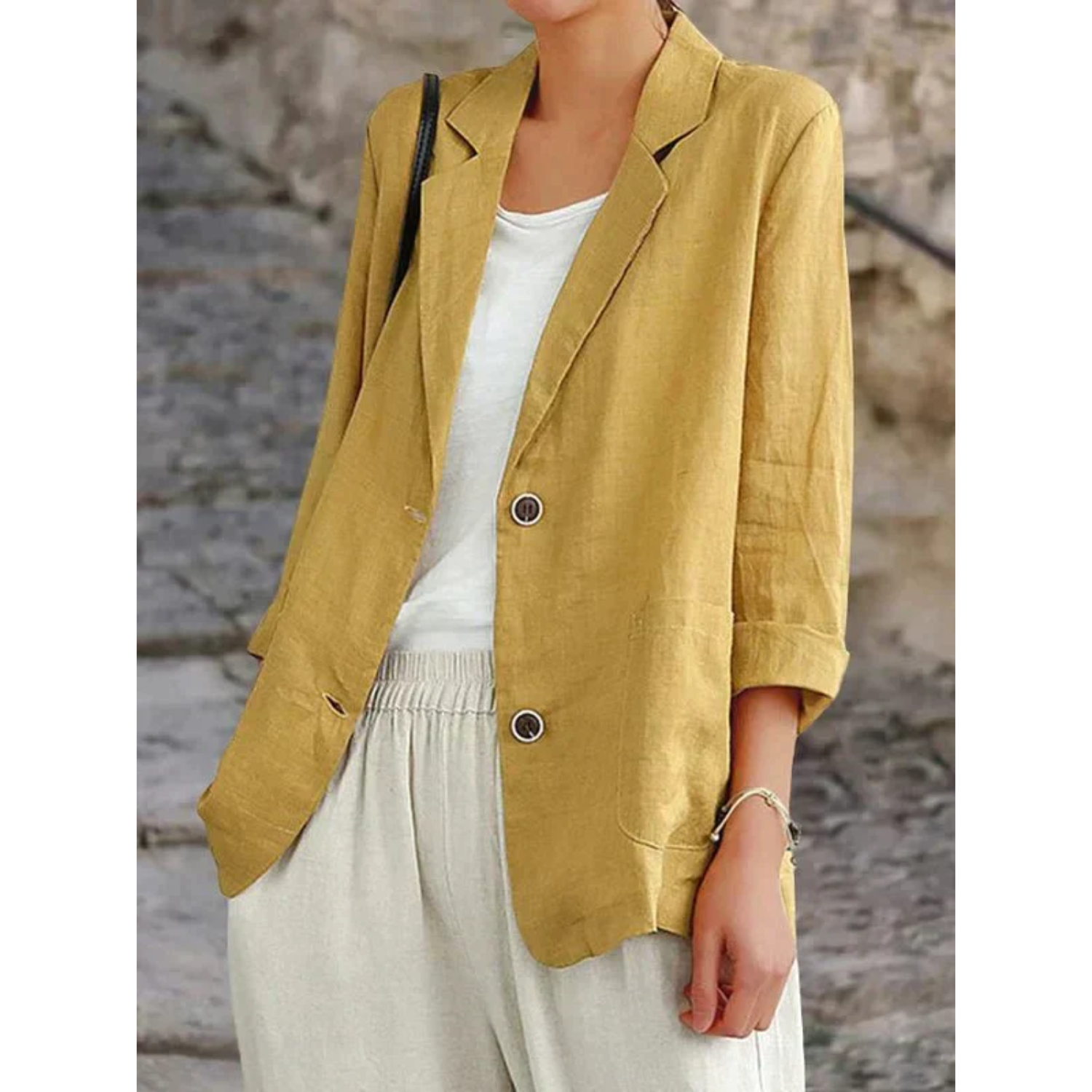 Hochwertiger Leinenblazer im eleganten Stil