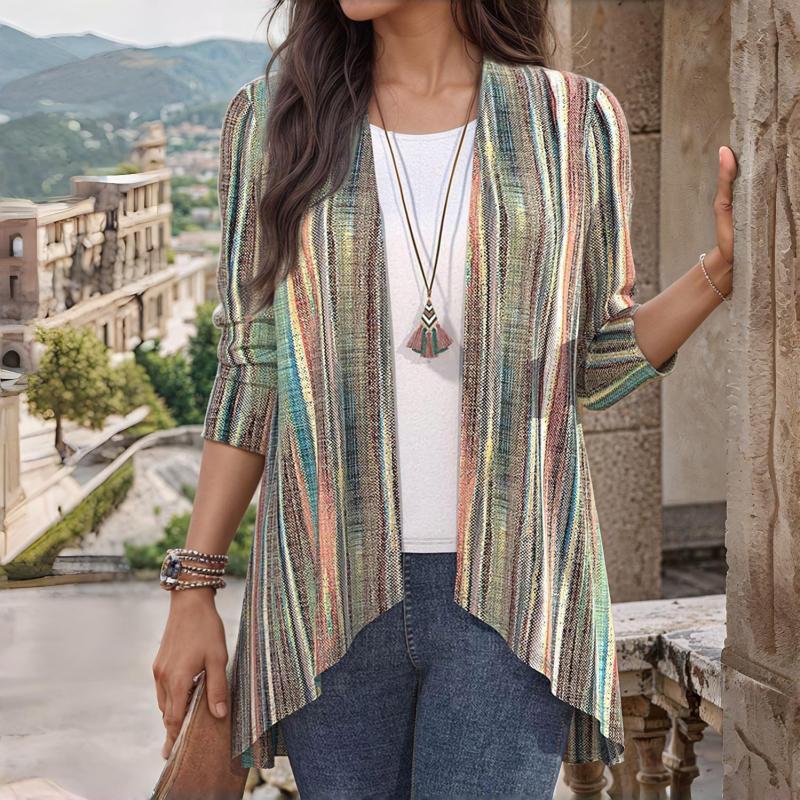 Krohn-e | Gestreifte Strickjacke