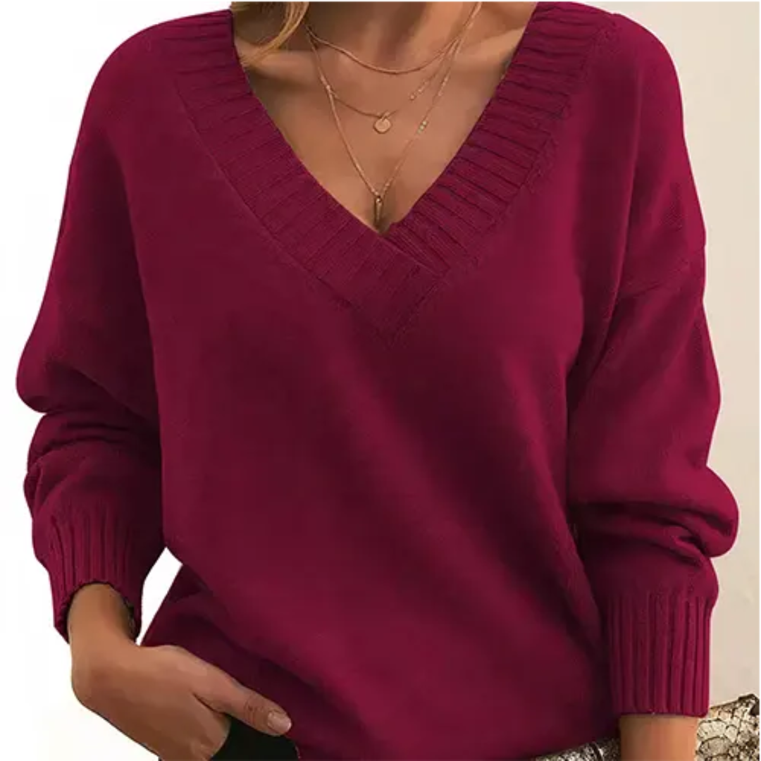 Krohn-e | Pullover Winter V-Ausschnitt für Frauen