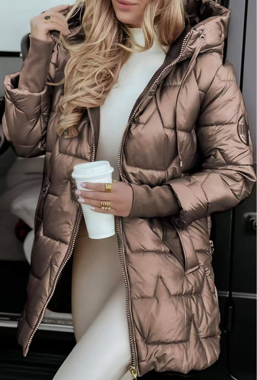 Krohn-e | Stylische Daunenjacke mit Kapuze für Damen