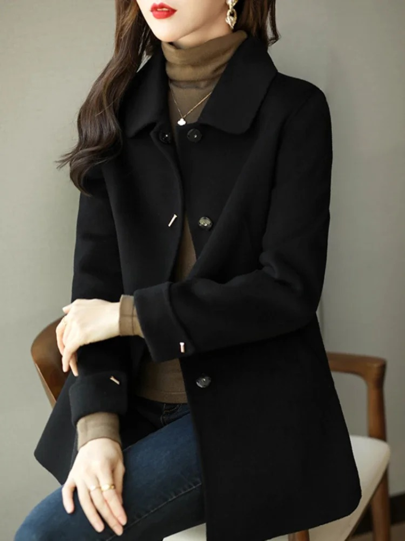 Krohn-e | Damen Klassischer Petite Trenchcoat Mit Spitzem Kragen