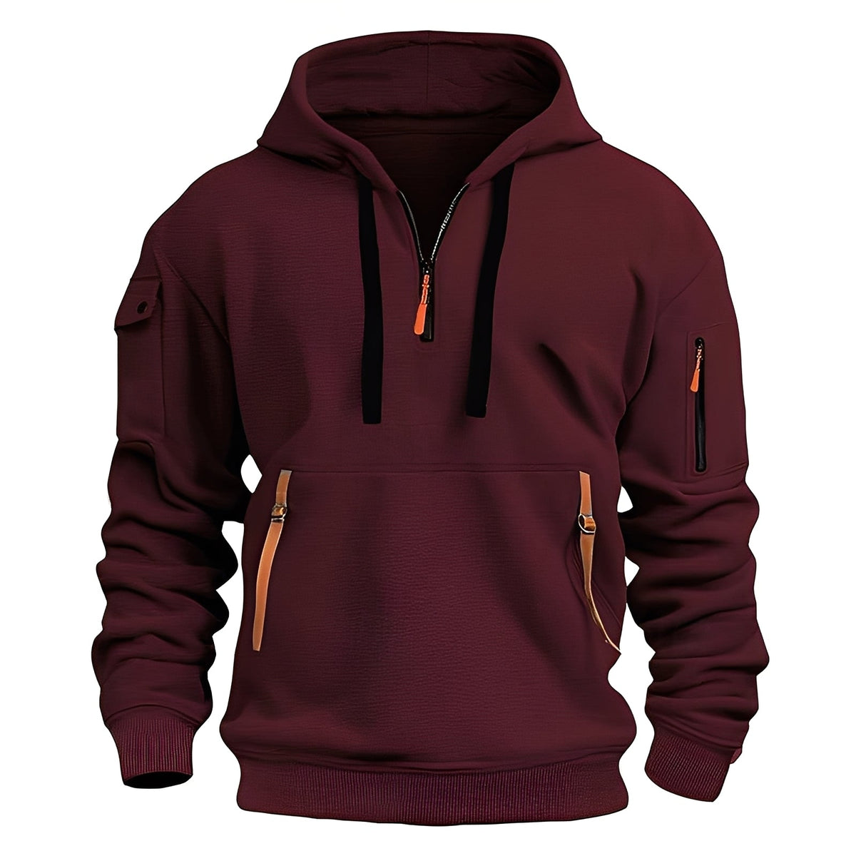 Krohn-e | Locker Hoodie mit Halbzip für Männer