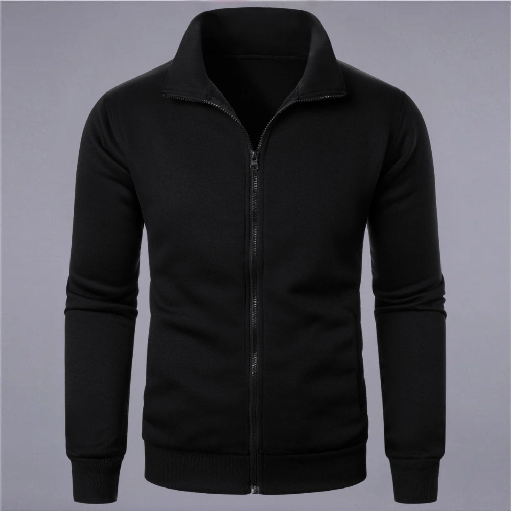 Krohn-e | Klassisches Sweatshirt mit Reißverschluss Baumwollmischung Komfort und Stil