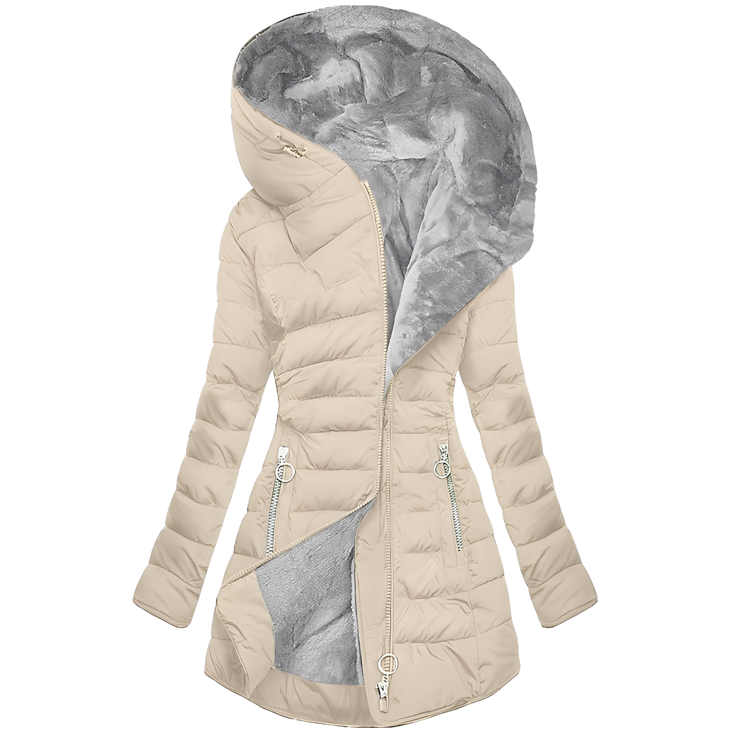 Krohn-e | Moderne Winterjacke mit Kapuze für Frauen