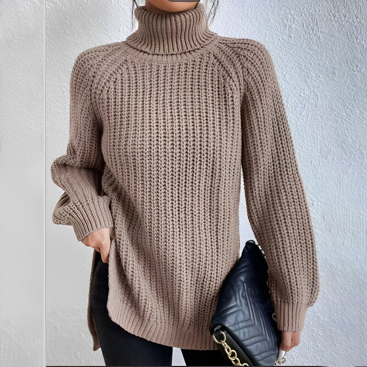 Mellony Rollkragenpullover aus warmer Baumwolle