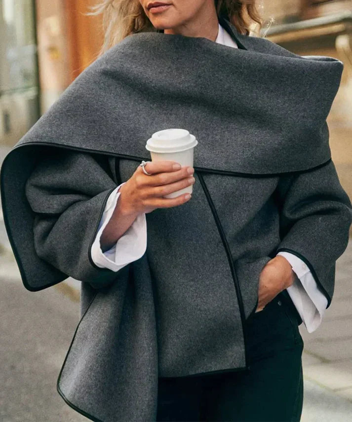 Krohn-e | Stil Kurzer Mantel mit Schal