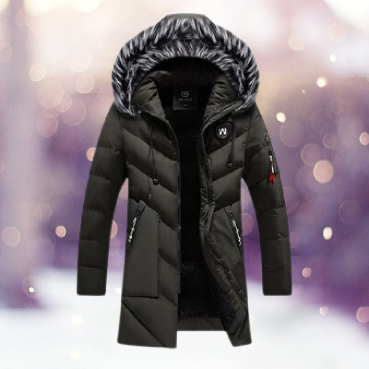 Krohn-e | Parka Jack - stilvolle isolierte Damen Außenjacke mit Kunstpelzkapuze
