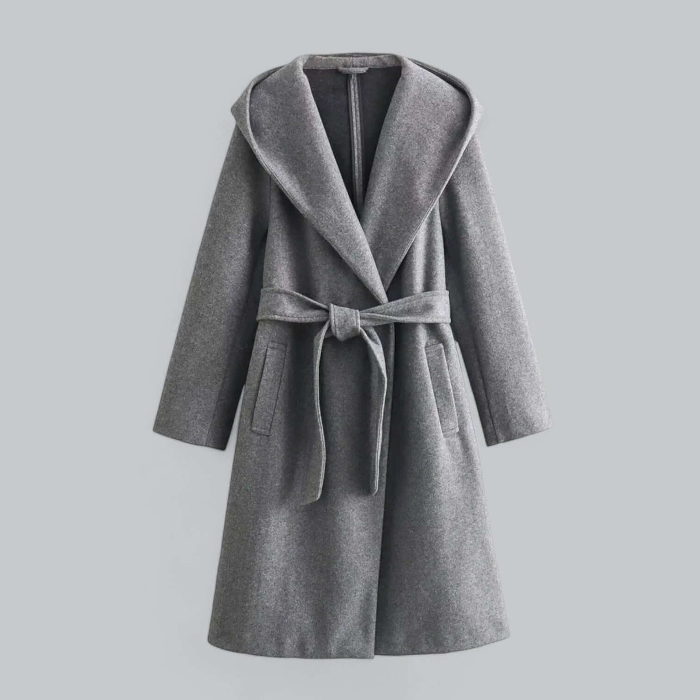 Krohn-e | Damen Kapuzen Lang Trenchcoat