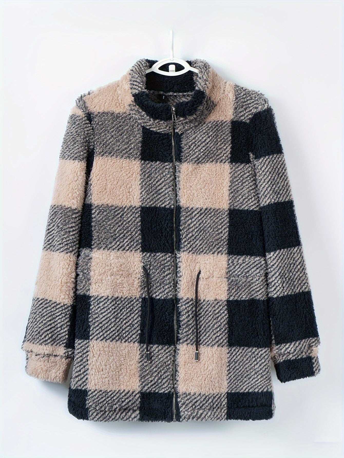 Krohn-e | Karierte Jacke Aus Weichem Material Polyester Bequem und Stilvoll