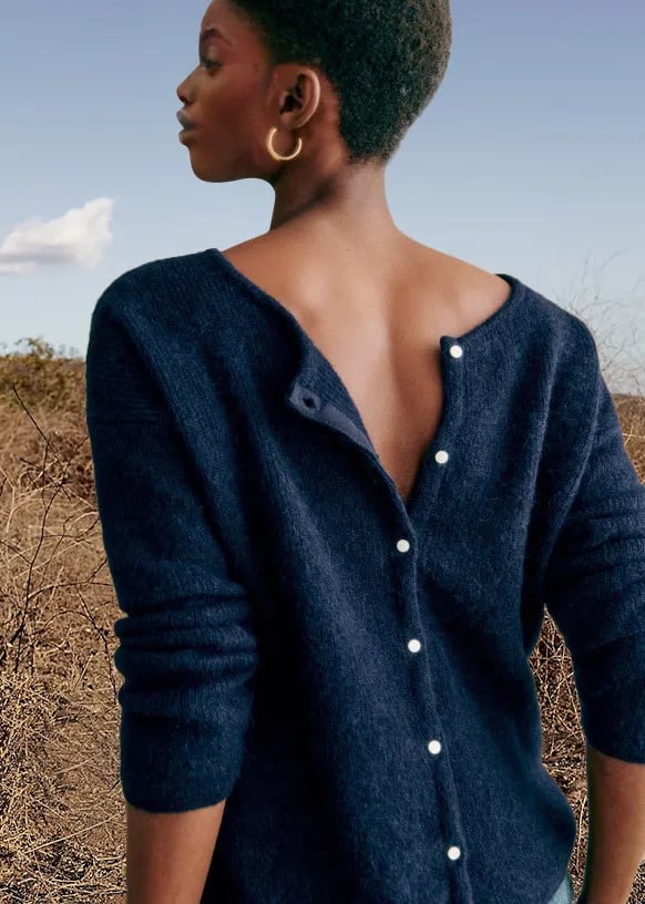 Krohn-e | grob gestrickter Cardigan-Pullover
