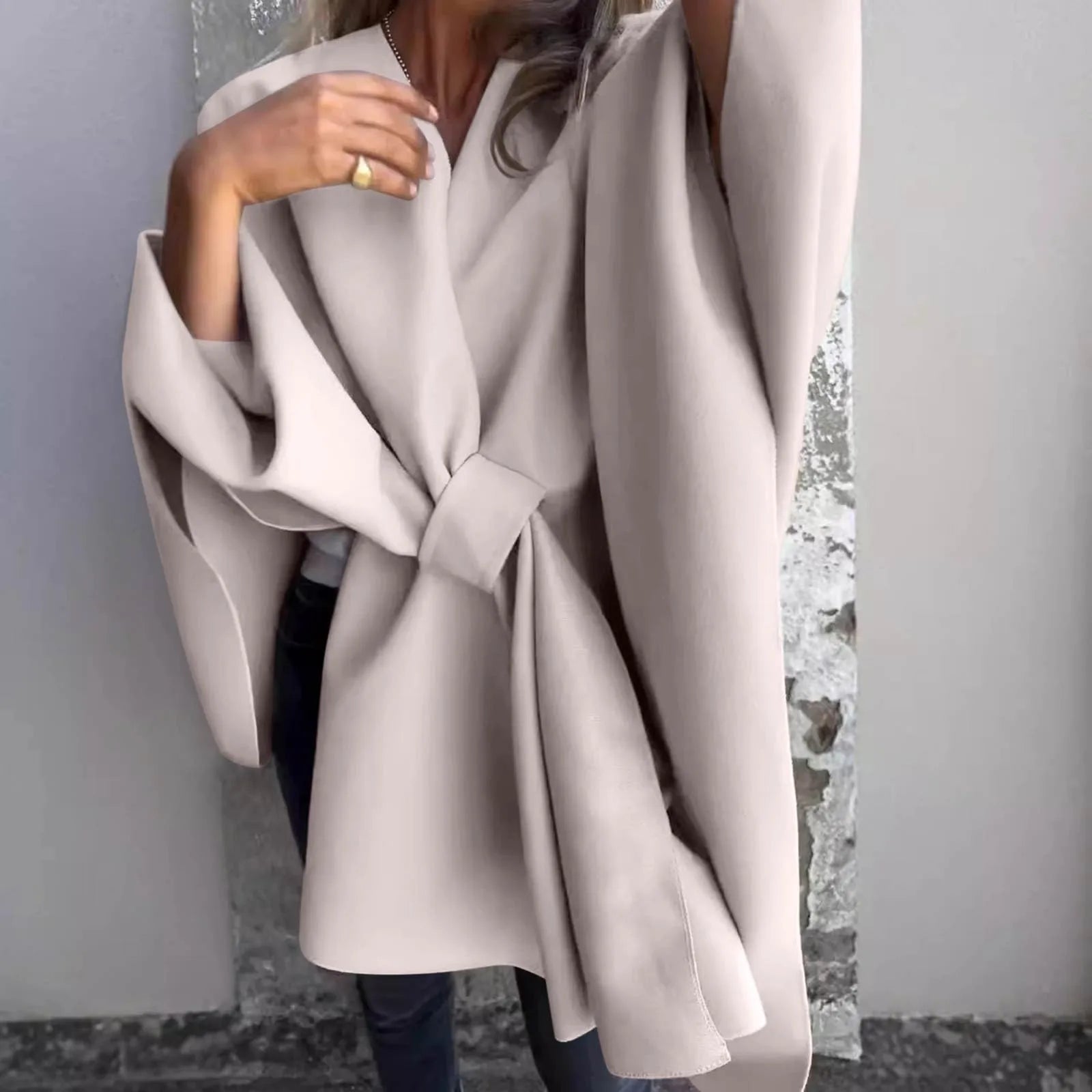 Krohn-e | Strick-Longcardigan mit Fledermausärmeln