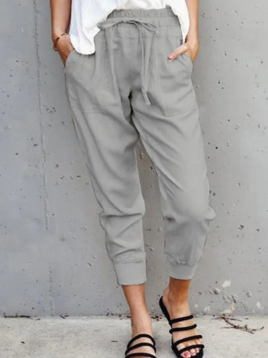 Damen-Leinenhose Blaire aus leichter Baumwollmischung