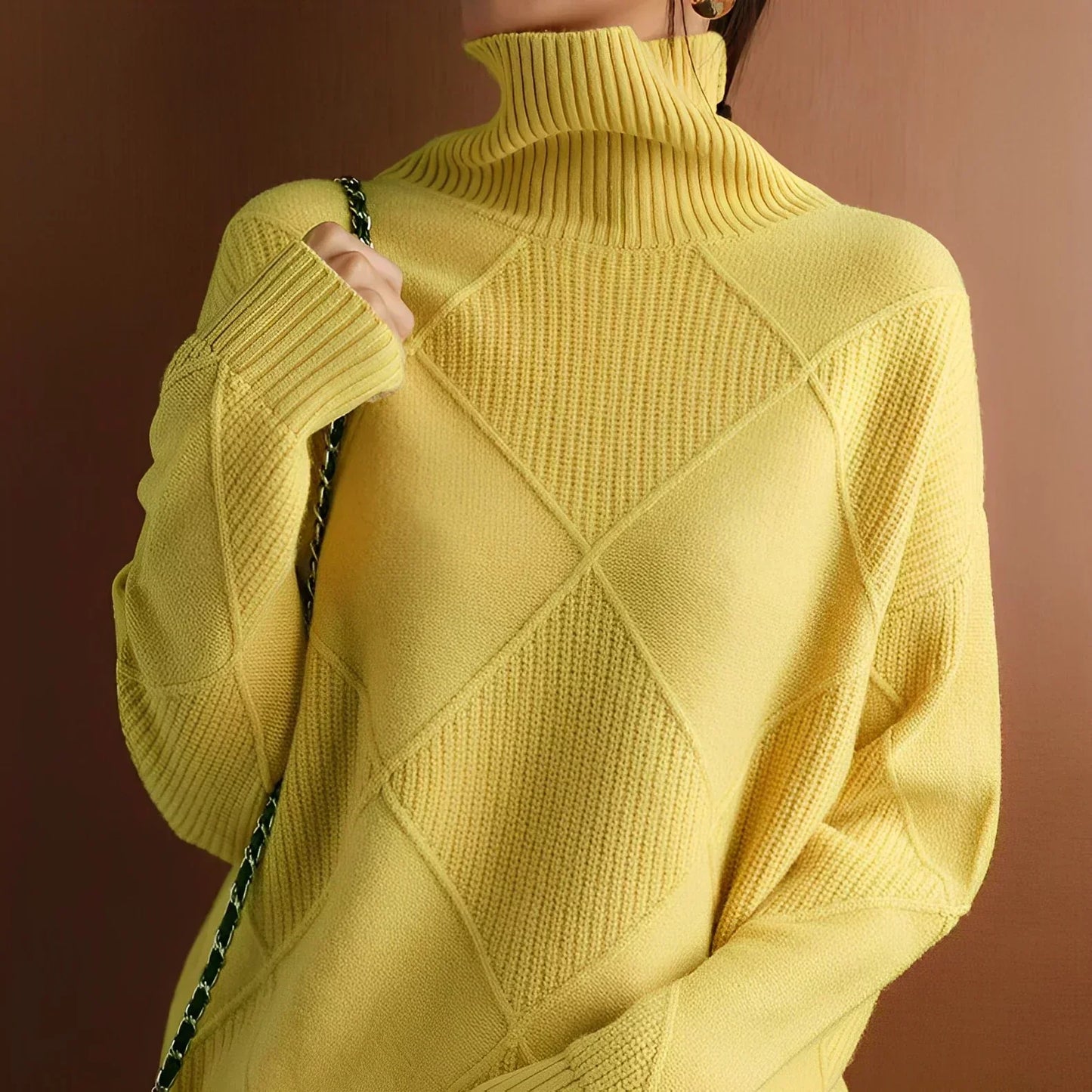 Krohn-e | Lässiger Warmer Strickturtleneck Pullover