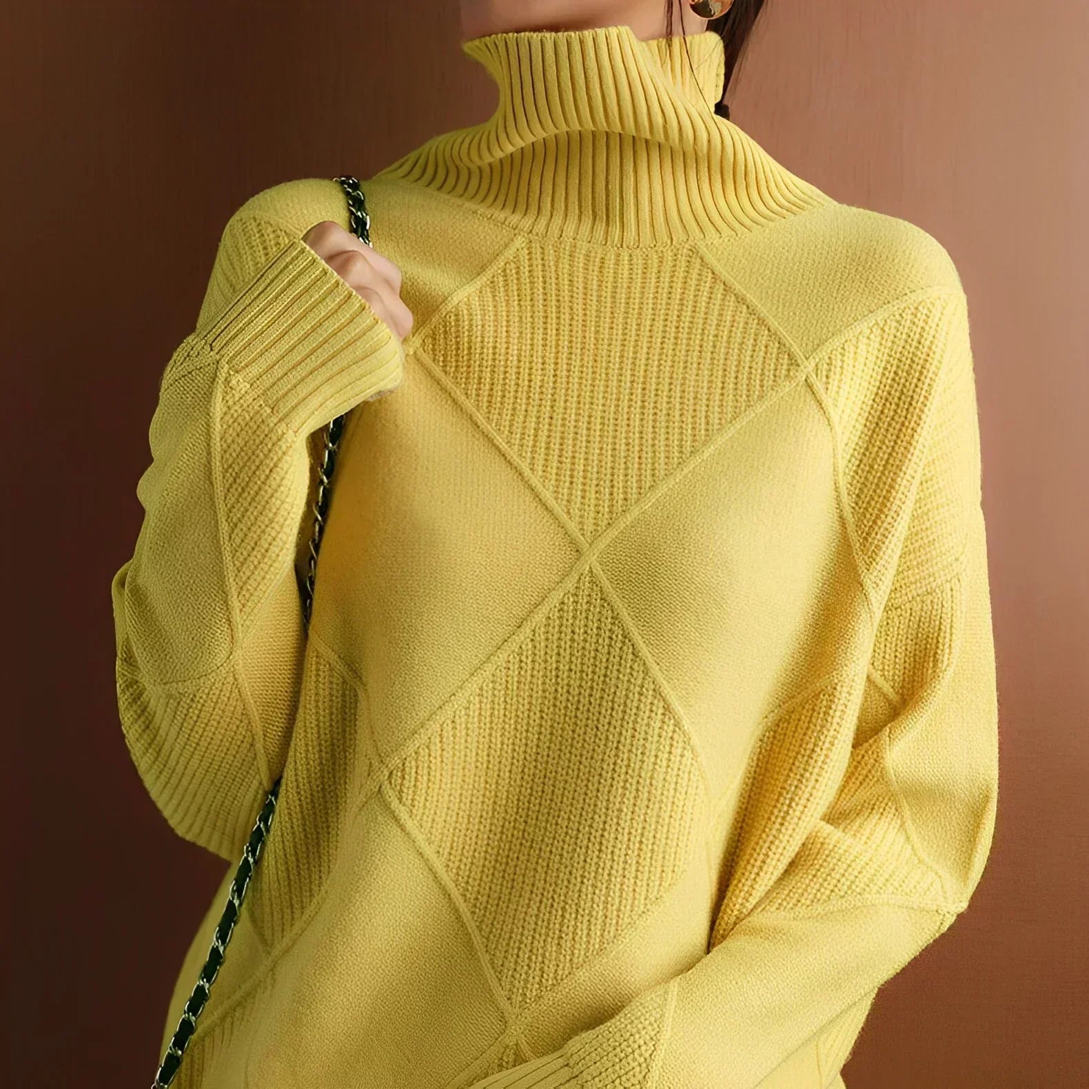 Krohn-e | Lässiger Warmer Strickturtleneck Pullover