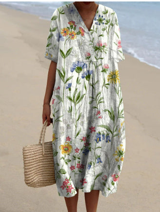 Fudus bequemes Maxikleid mit Blumenmuster