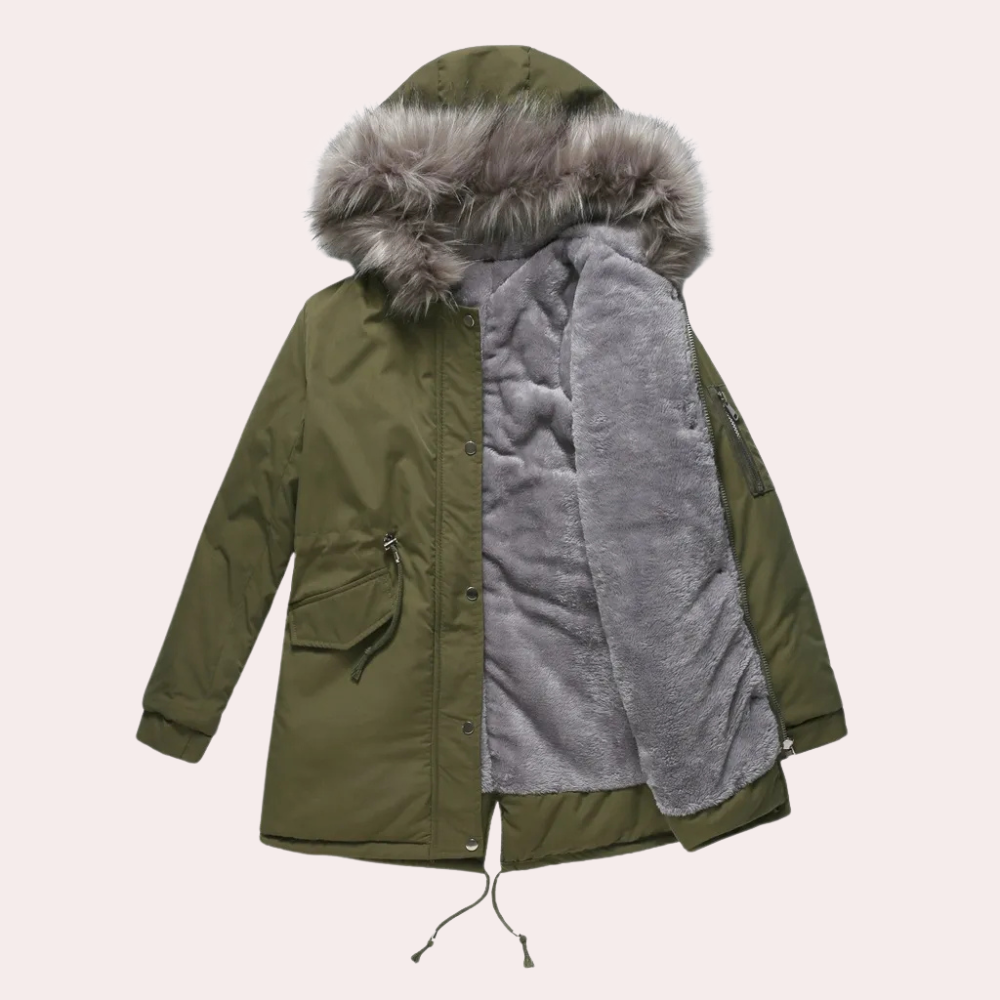 Krohn-e | Winter Parka Jacke mit Kapuze für Damen