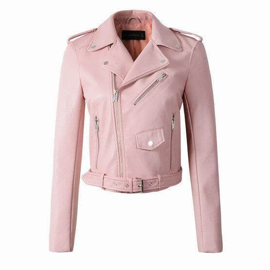 Krohn-e | Damen Faux-Leder Bikerjacke
