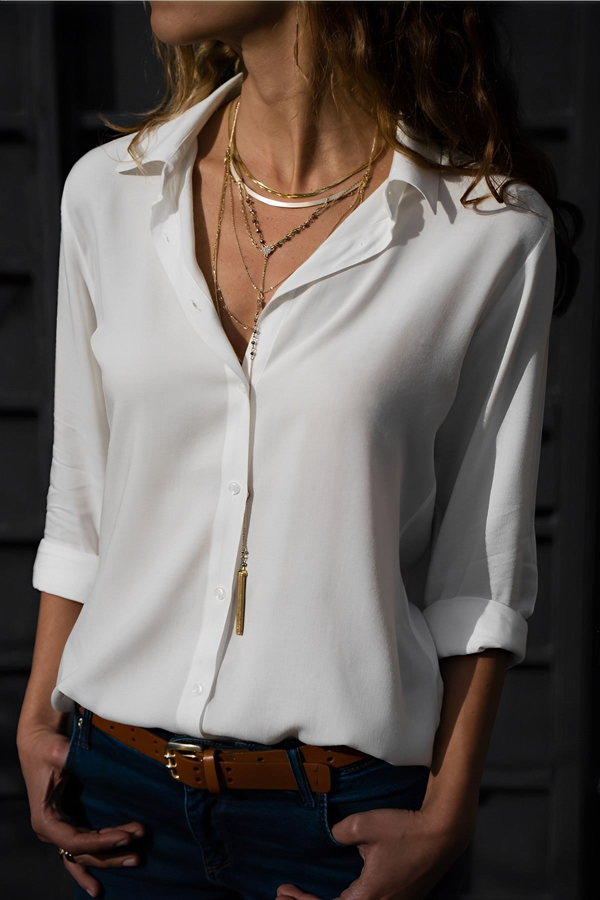 Lockere Langarm Bluse von Kylie