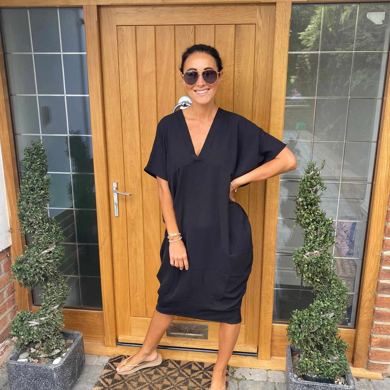 Veralice Kleid mit V-Ausschnitt