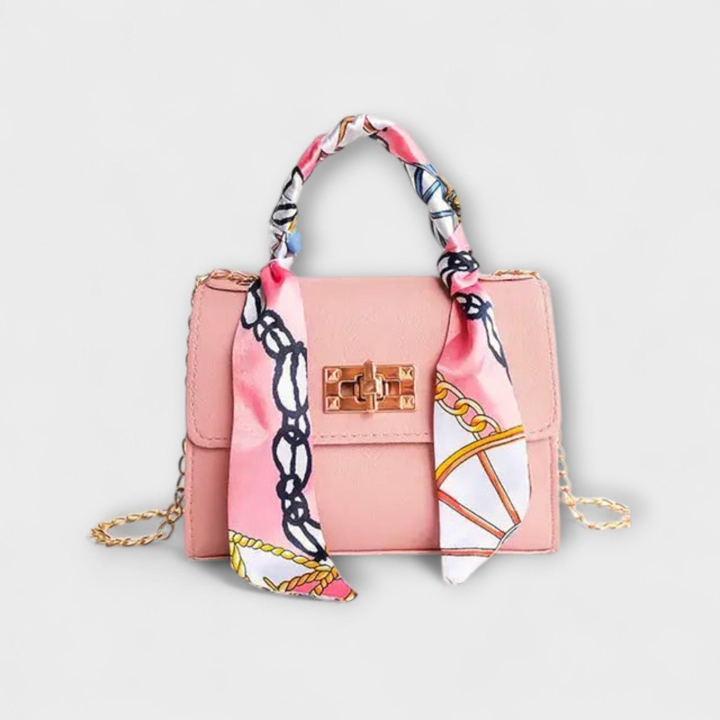 KROHN-E Damen Handtasche Strukturiert Elegant Abnehmbare Kette