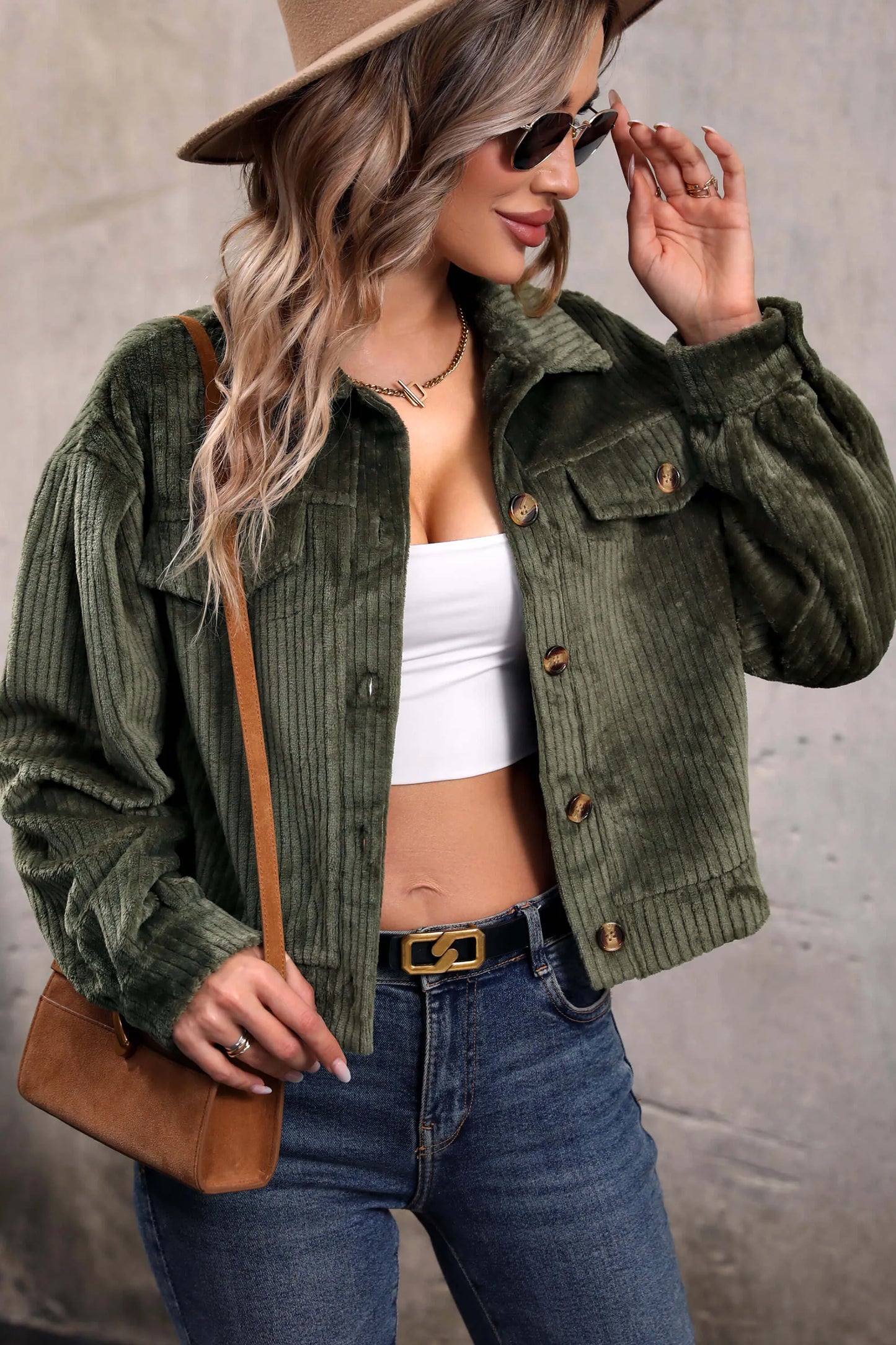 Krohn-e | Kurze Cordhemdjacke Cord Weich und Trendy