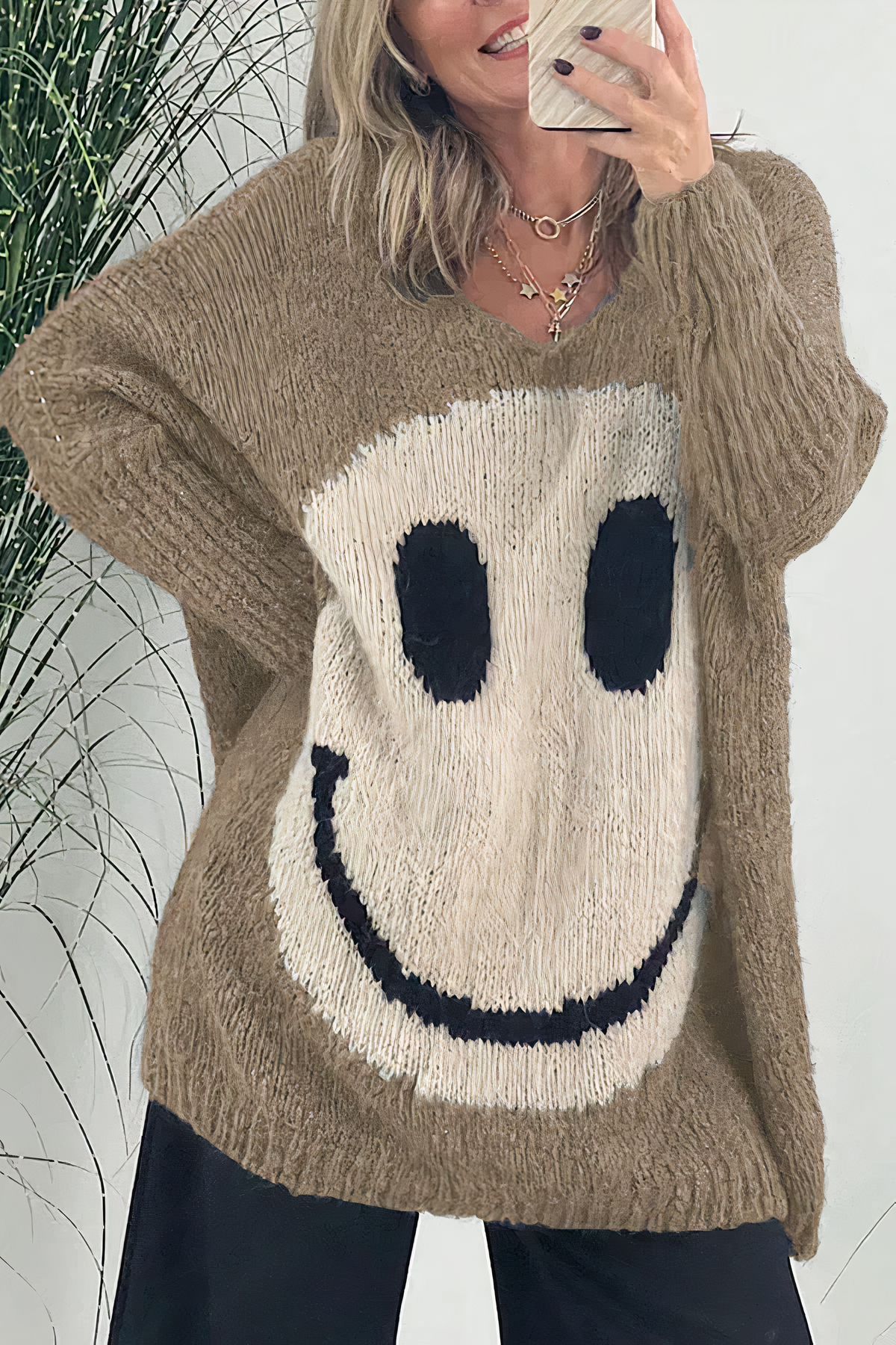 Großer Smiley-Pullover von Fudus