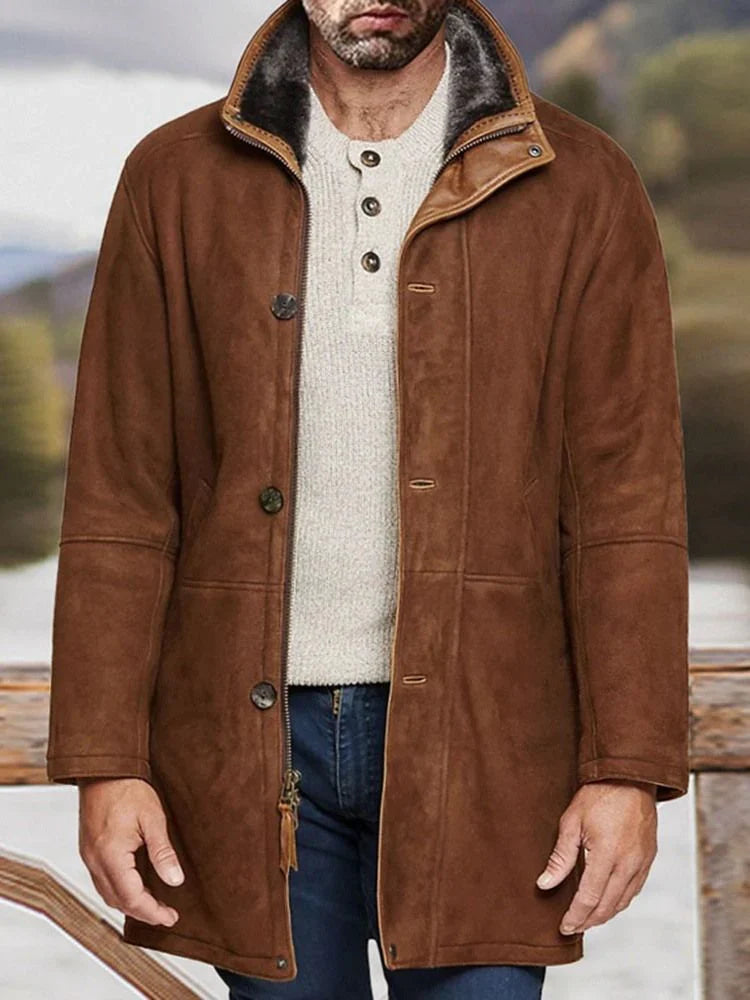 Gebrauchte Wildlederjacke mit Fleecefutter – Modell Albert