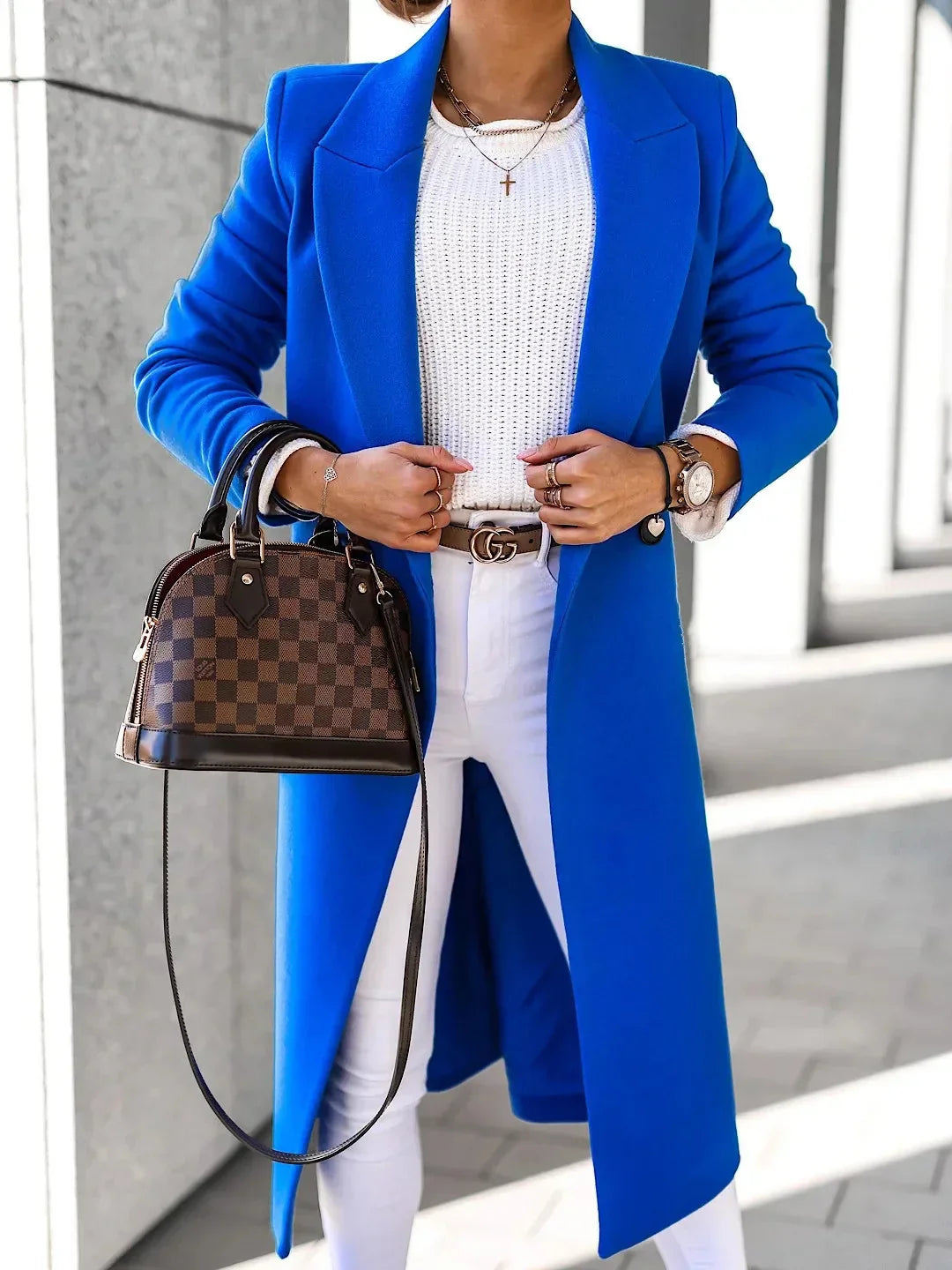 Womens Wool Blend Long Coat - Aldea