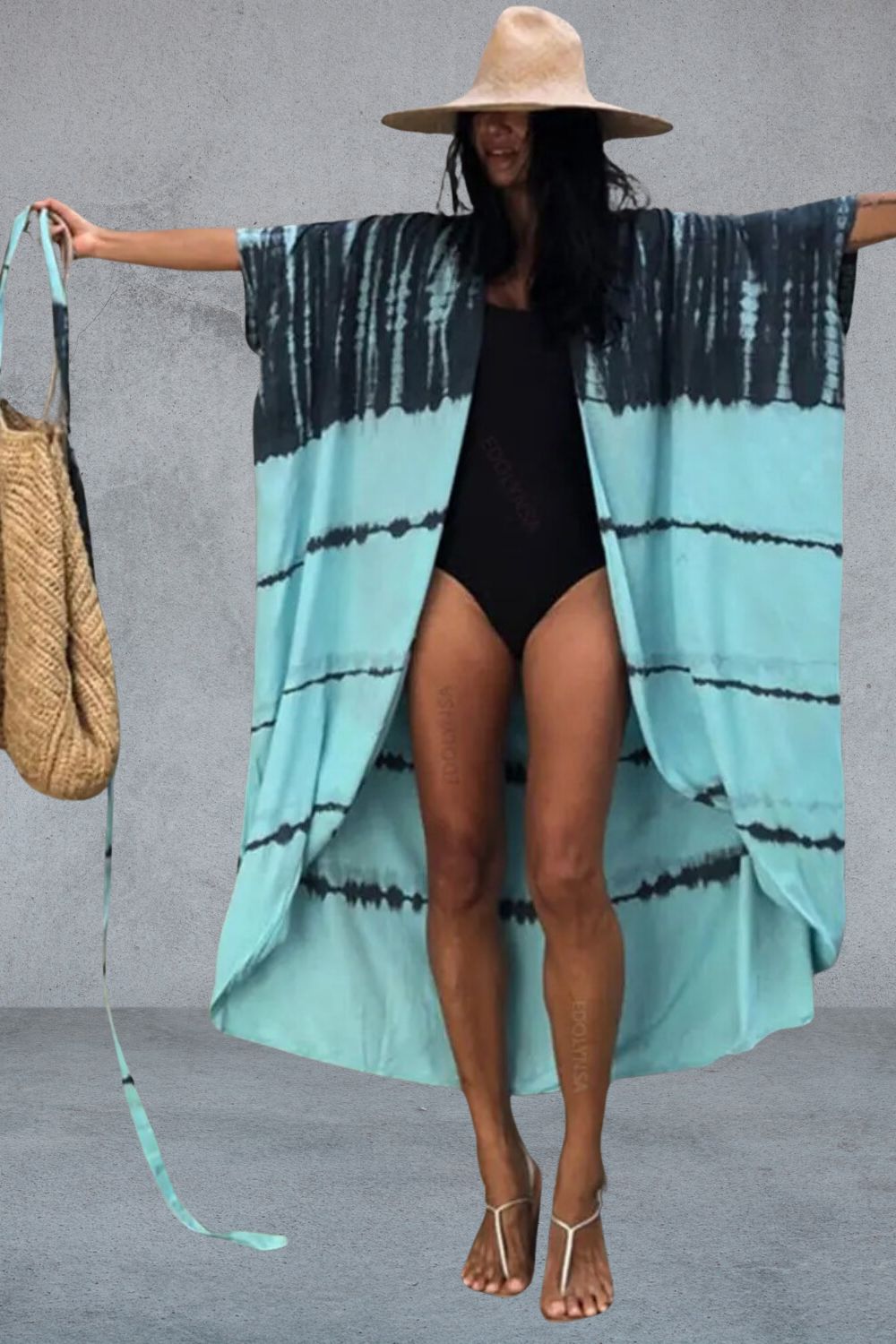 Leichtes gestreiftes Strandkleid Angie