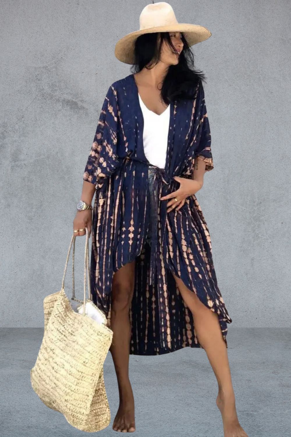 Leichtes gestreiftes Strandkleid Angie