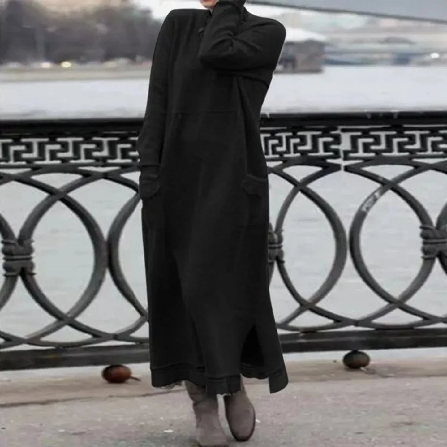Krohn-e | Rundhals Langarm Winterkleid