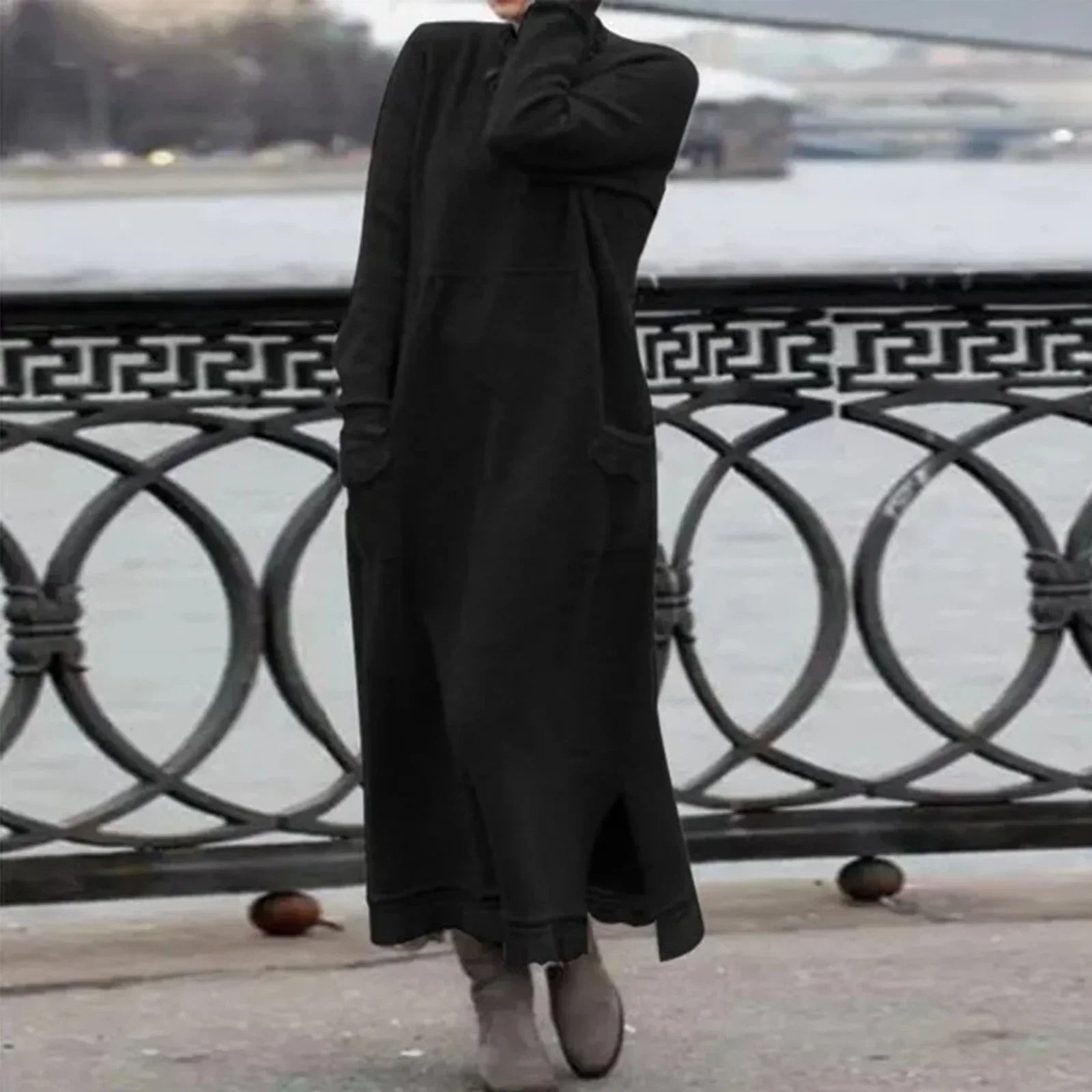 Krohn-e | Rundhals Langarm Winterkleid