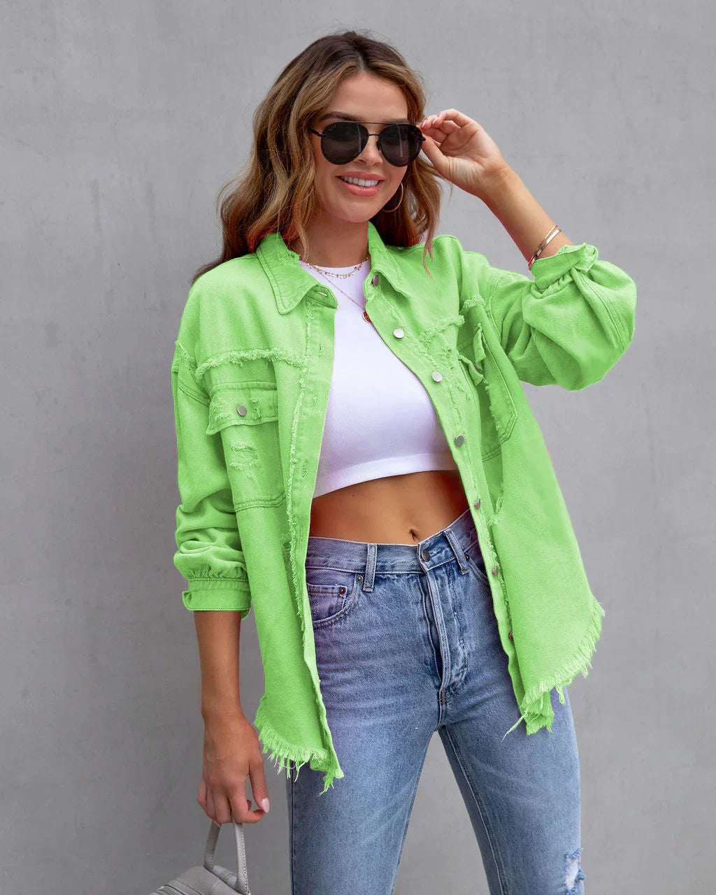 Krohn-e | Zerrissene Jeansjacke
