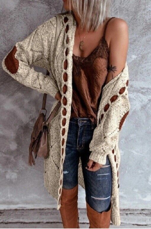 Krohn-e | Strickjacke Lang & Stilvoll