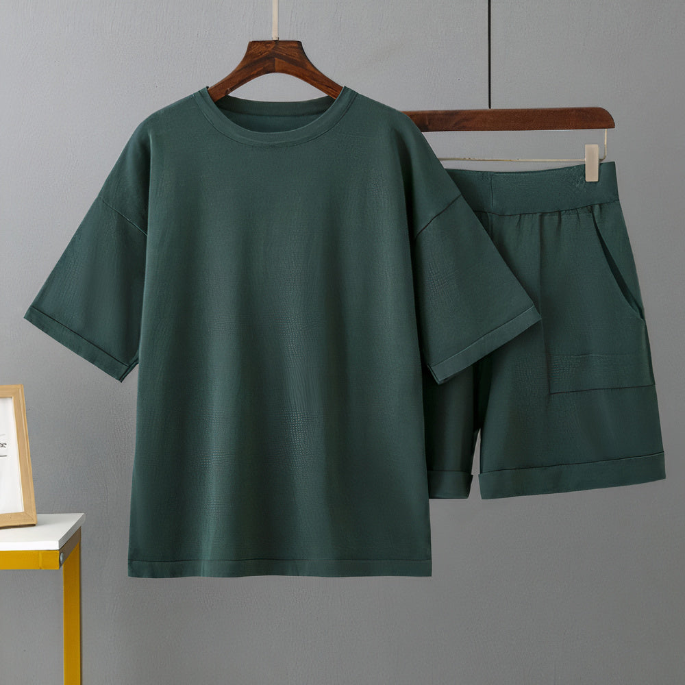 Modernes Hemd-Shorts-Set für Herren – Aran