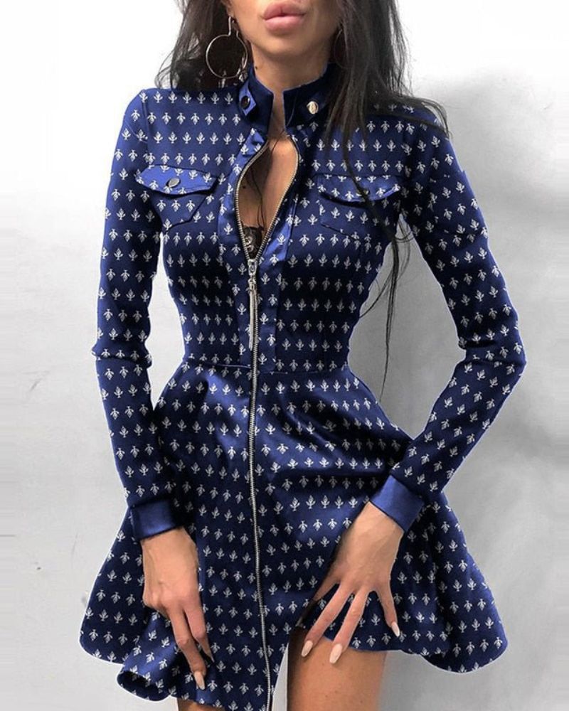 Kurzes Lederkleid mit Reißverschluss – Ariela
