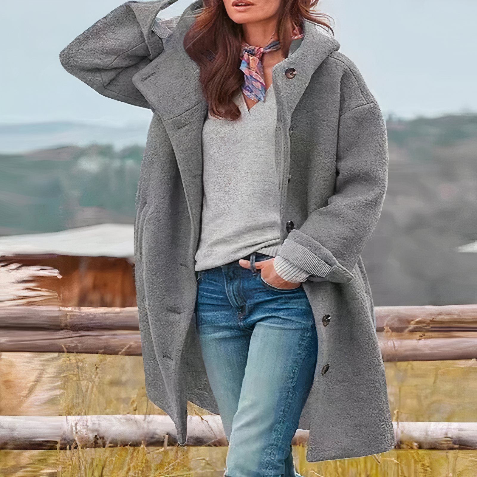 Krohn-e | Wollmantel für Elegante Damen