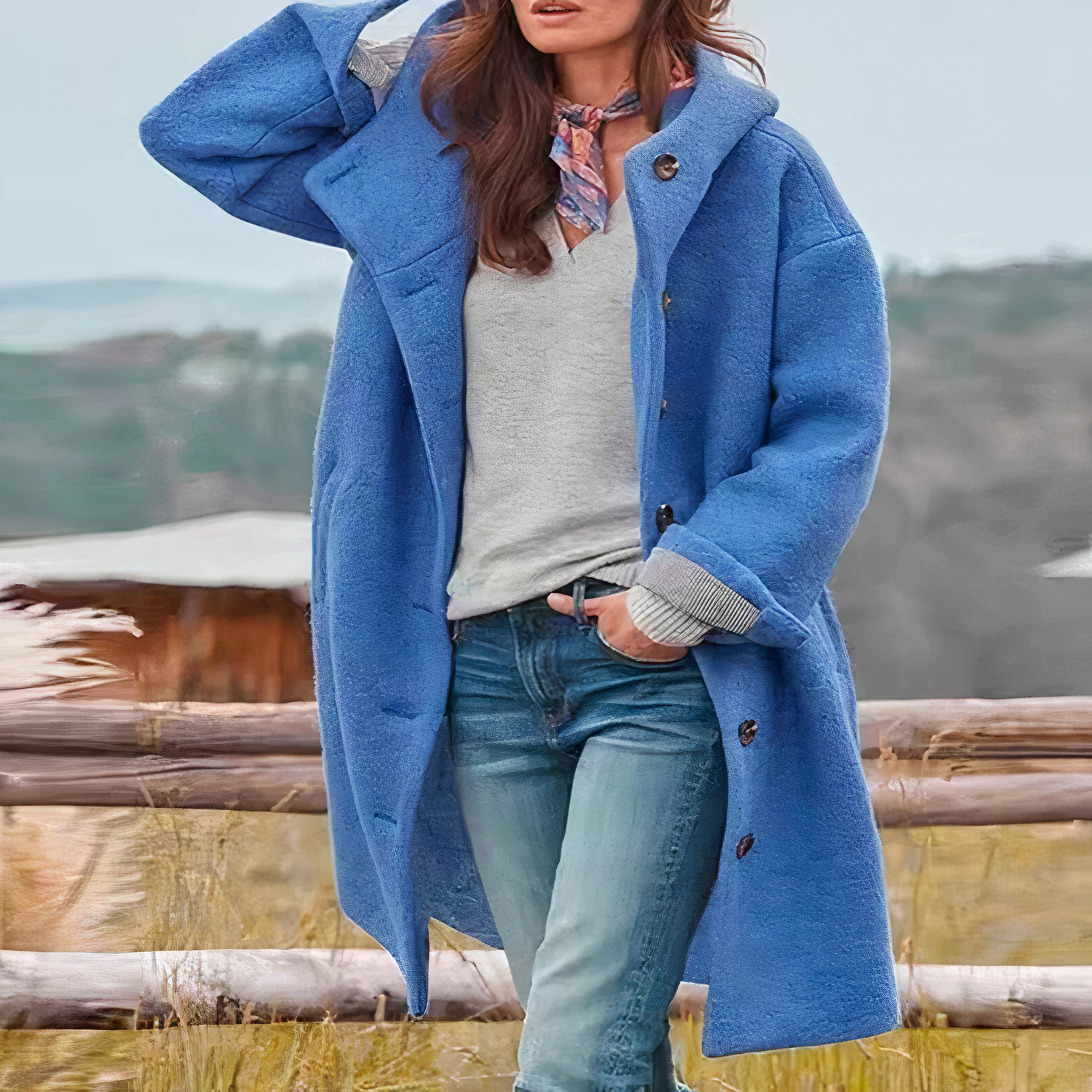 Krohn-e | Wollmantel für Elegante Damen